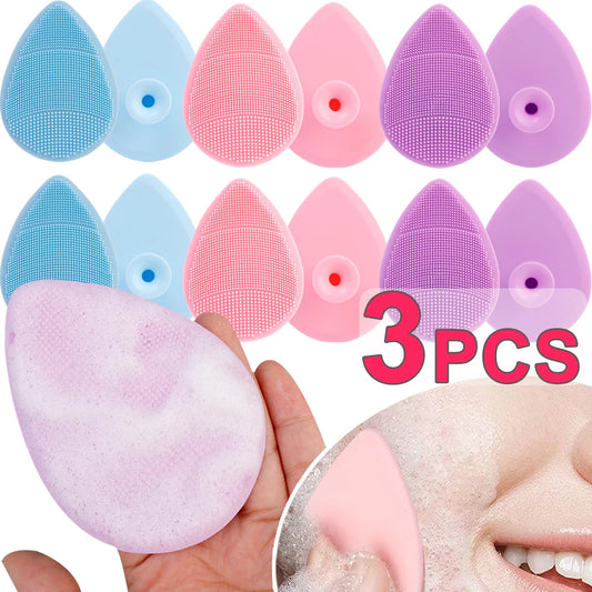 Face Silicone Cleansing Brushes Facial Scrubber Soft Skin Pad Brushes
