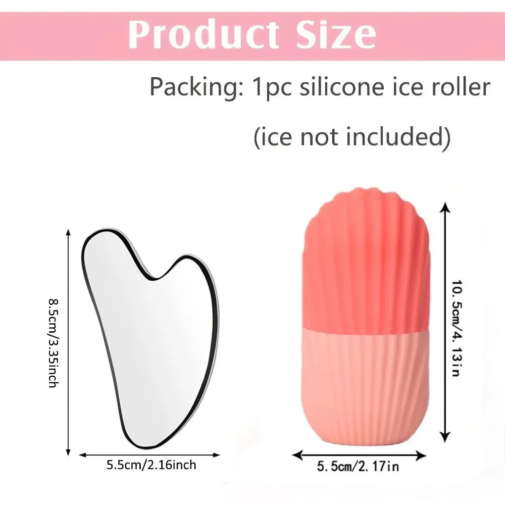 3 pc Ice Roller and Gua Sha Glow up tools