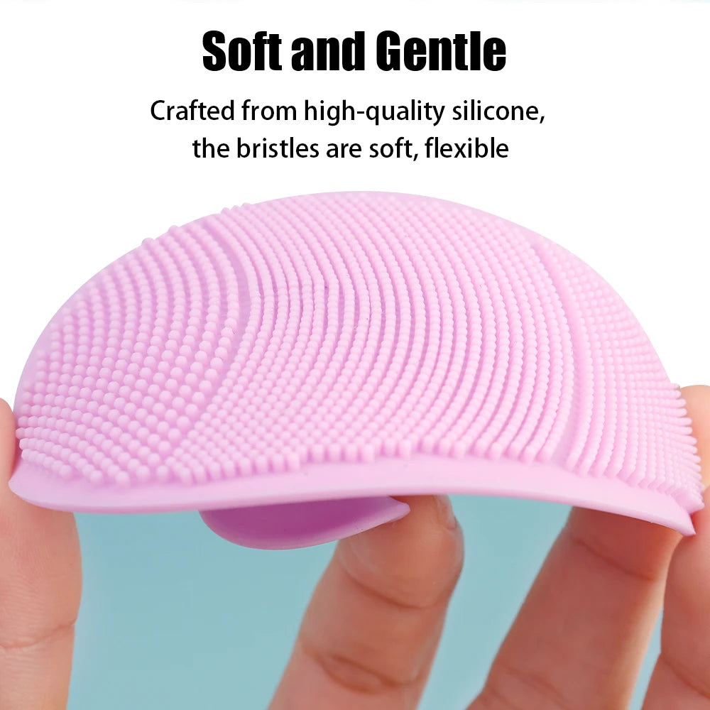 Face Silicone Cleansing Brushes Facial Scrubber Soft Skin Pad Brushes