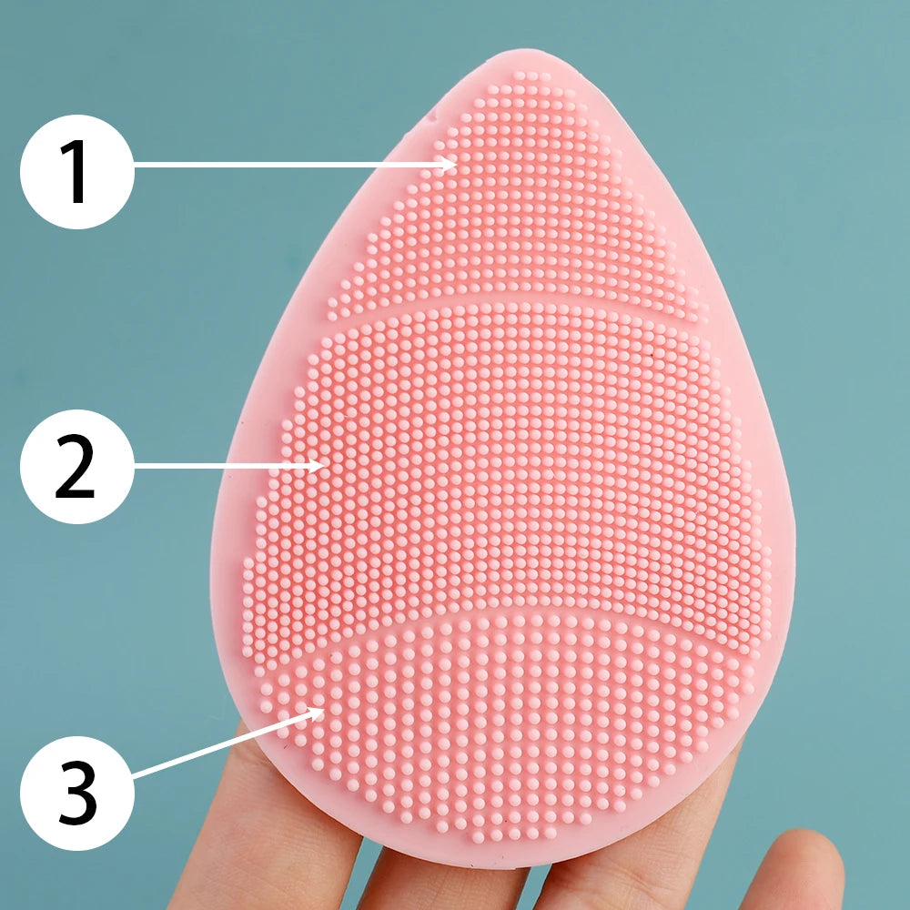 Face Silicone Cleansing Brushes Facial Scrubber Soft Skin Pad Brushes