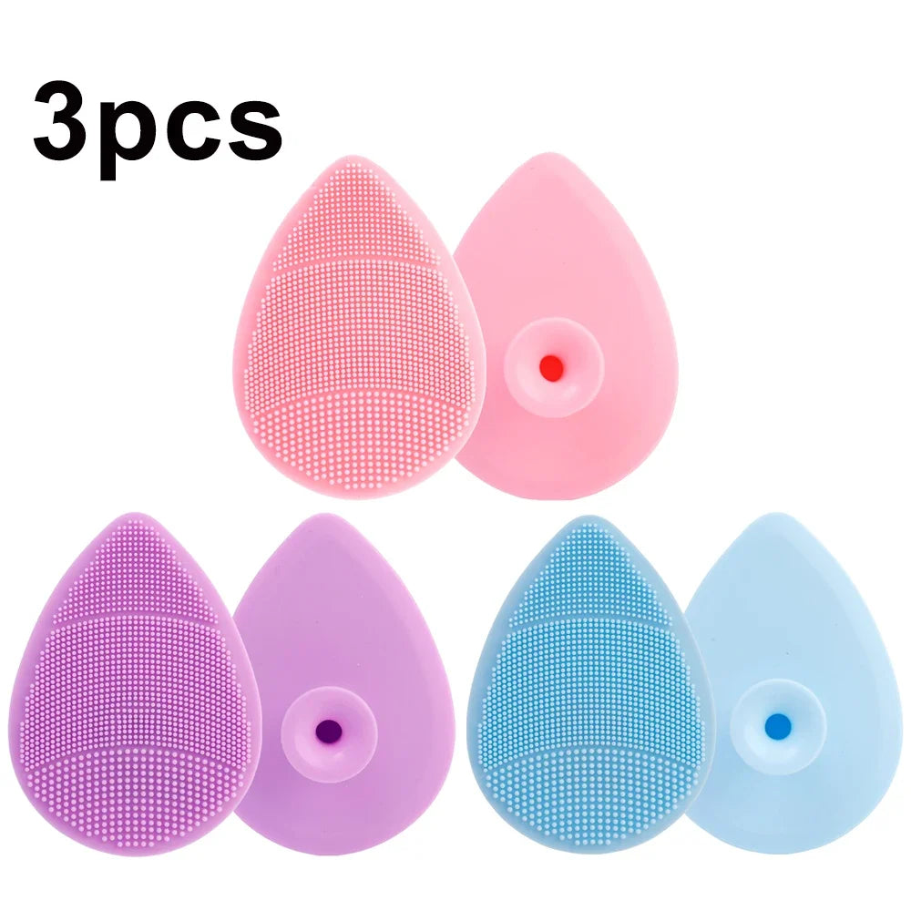 Face Silicone Cleansing Brushes Facial Scrubber Soft Skin Pad Brushes