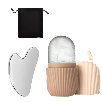 3 pc Ice Roller and Gua Sha Glow up tools
