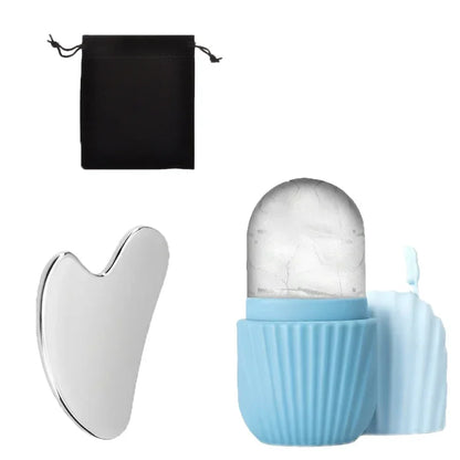 3 pc Ice Roller and Gua Sha Glow up tools